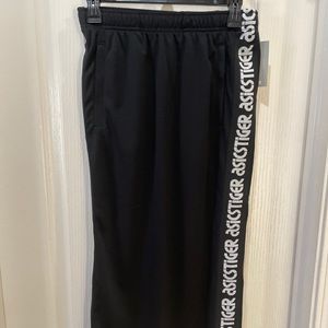 Asics Tiger long black skirt with white letters M